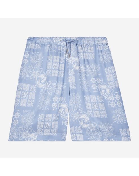 Short imprimé bleu ciel
