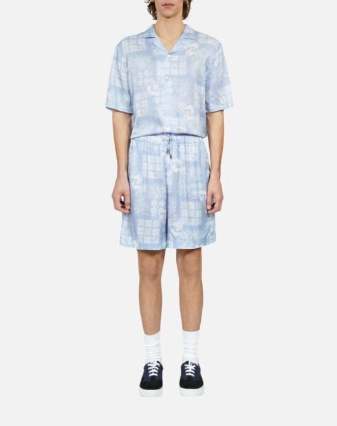 Short imprimé bleu ciel