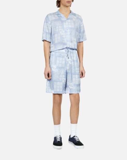 Short imprimé bleu ciel