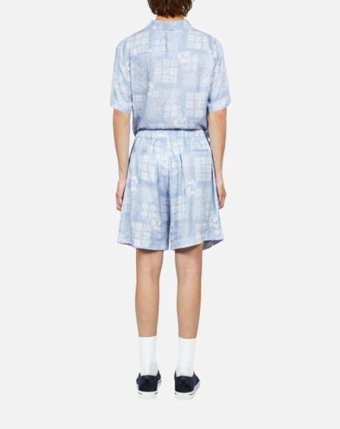 Short imprimé bleu ciel