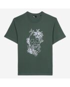 T-shirt avec sérigraphie vert
