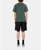 T-shirt avec sérigraphie vert