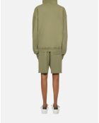 Sweatshirt à capuche avec broderie logo vert