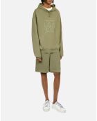 Sweatshirt à capuche avec broderie logo vert