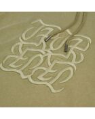 Sweatshirt à capuche avec broderie logo vert