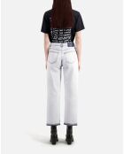 Jean  décoloré droit blanc de javel