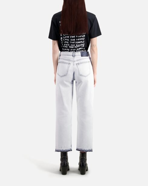 Jean  décoloré droit blanc de javel