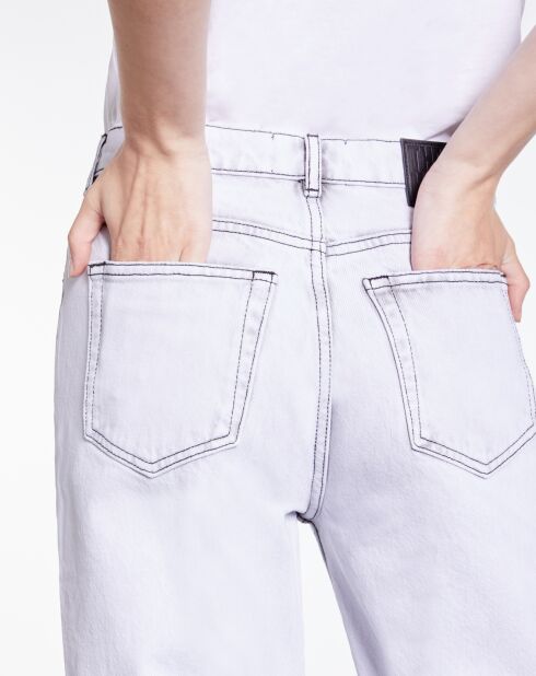 Jean  décoloré droit blanc de javel