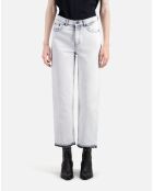 Jean  décoloré droit blanc de javel