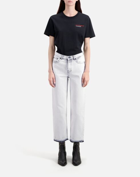 Jean  décoloré droit blanc de javel