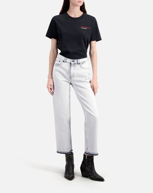 Jean  décoloré droit blanc de javel