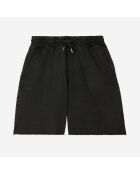 Short en coton noir délavé