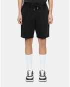 Short en coton noir délavé