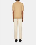 Polo en maille beige