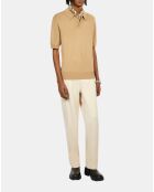 Polo en maille beige
