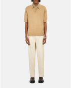 Polo en maille beige