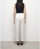 Pantalon effet python blanc