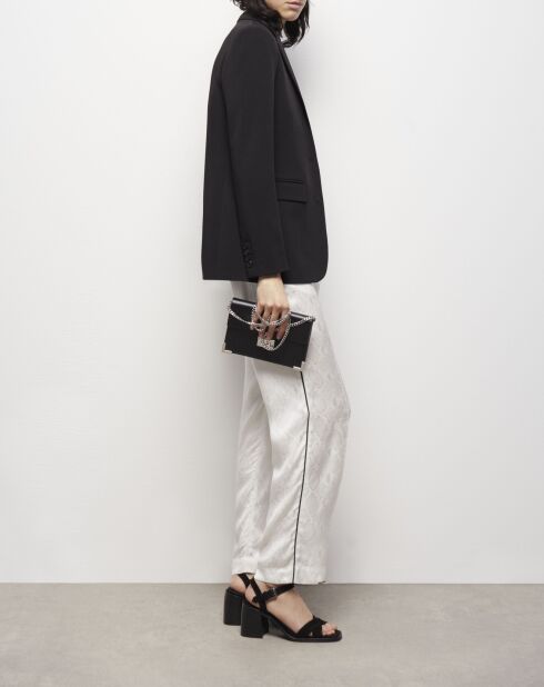 Pantalon effet python blanc