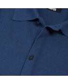 Chemise à manches courtes en maille bleu marine moyen