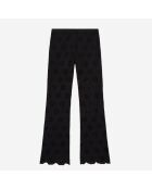 Pantalon en broderie Anglaise noir