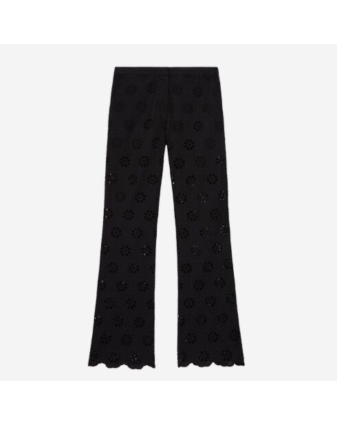 Pantalon en broderie Anglaise noir