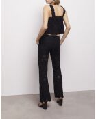 Pantalon en broderie Anglaise noir
