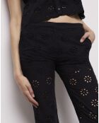 Pantalon en broderie Anglaise noir