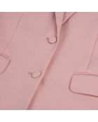 Veste tailleur en laine mélangée rose