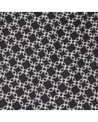 Robe nuisette longue imprimée noire et blanche