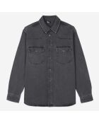 Chemise en denim grise foncé