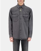 Chemise en denim grise foncé