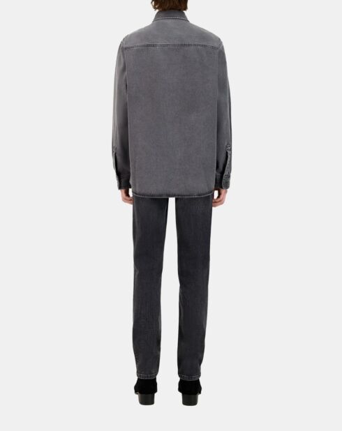 Chemise en denim grise foncé