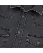 Chemise en denim grise foncé