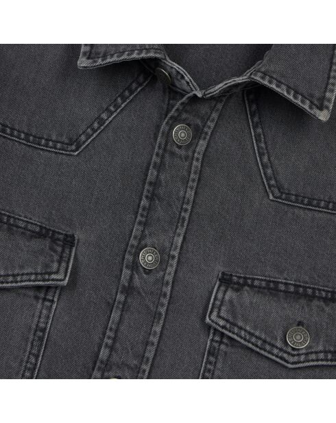 Chemise en denim grise foncé