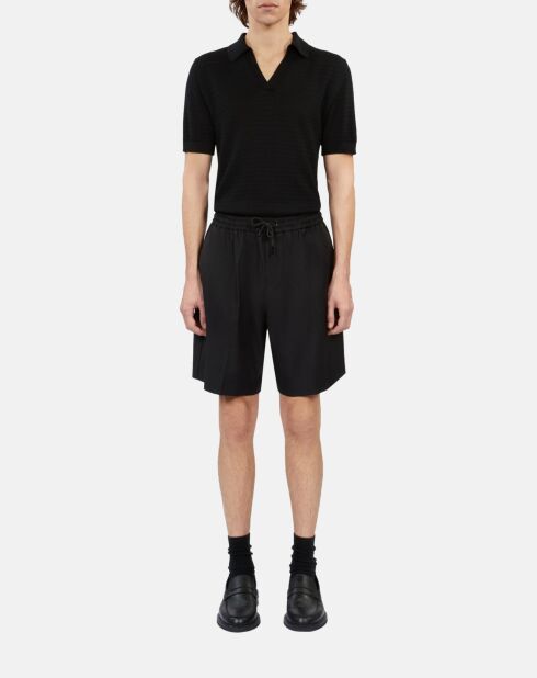 Bermuda en laine noir