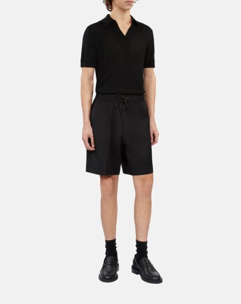 Bermuda en laine noir