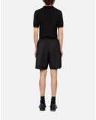 Bermuda en laine noir