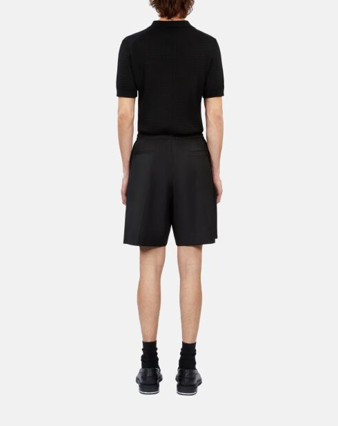 Bermuda en laine noir