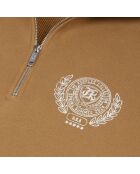 Sweatshirt avec sérigraphie brun clair