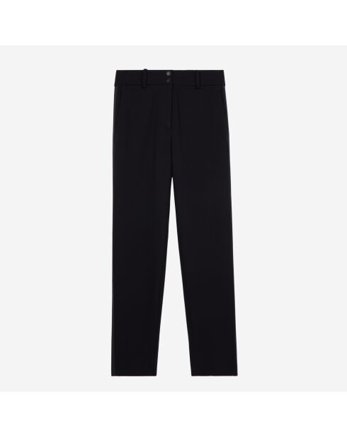 Pantalon tailleur avec gros grain noir
