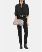 Pantalon tailleur avec gros grain noir