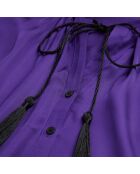 Chemise manches bouffantes violette