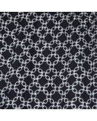 Pantalon droit imprimé noir et blanc