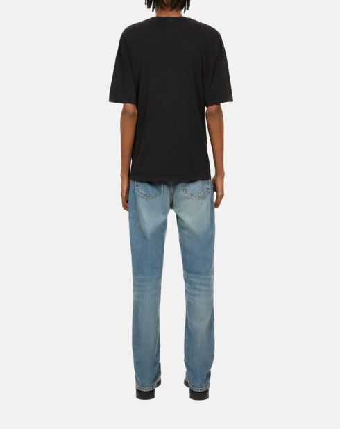 T-shirt avec sérigraphie noir délavé