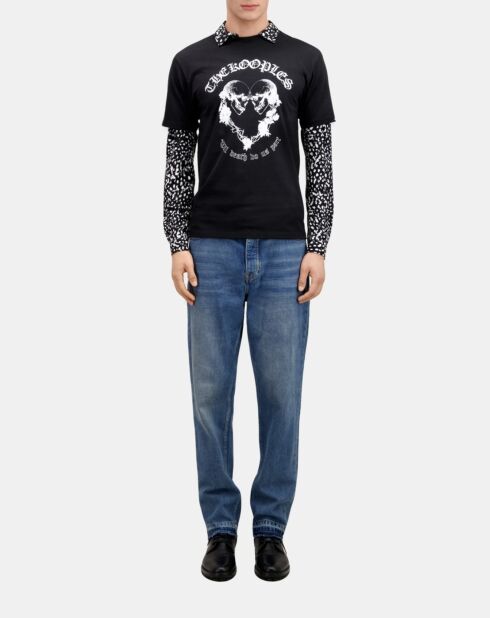 T-shirt avec sérigraphie noir