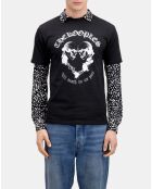 T-shirt avec sérigraphie noir