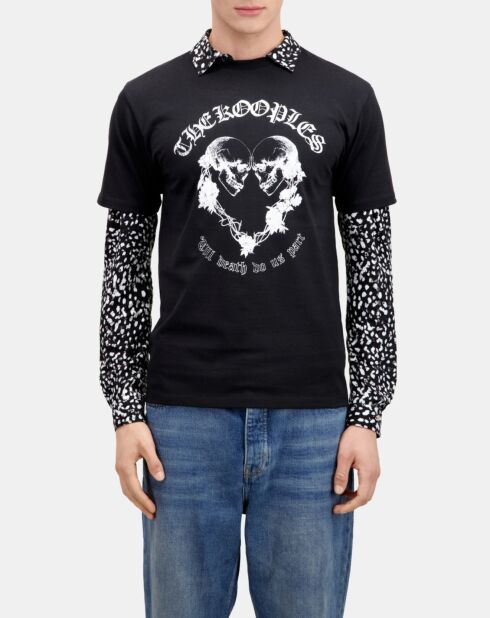 T-shirt avec sérigraphie noir