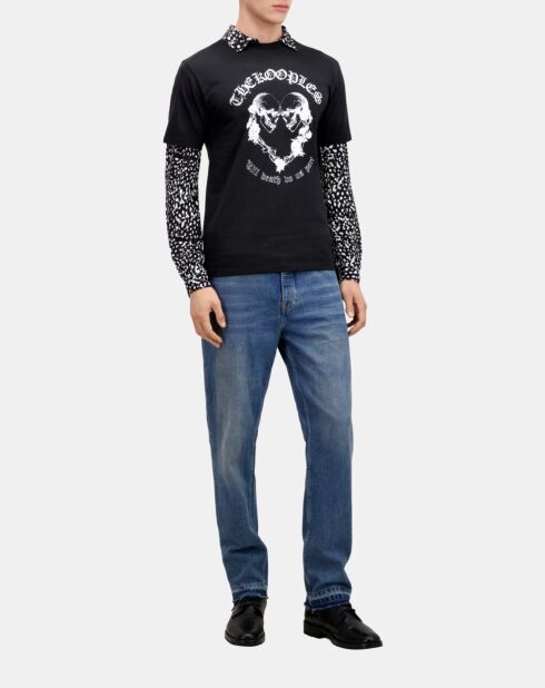 T-shirt avec sérigraphie noir