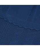 Robe longue en maille ajourée bleu roi