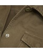 Veste en jean ceinturée kaki